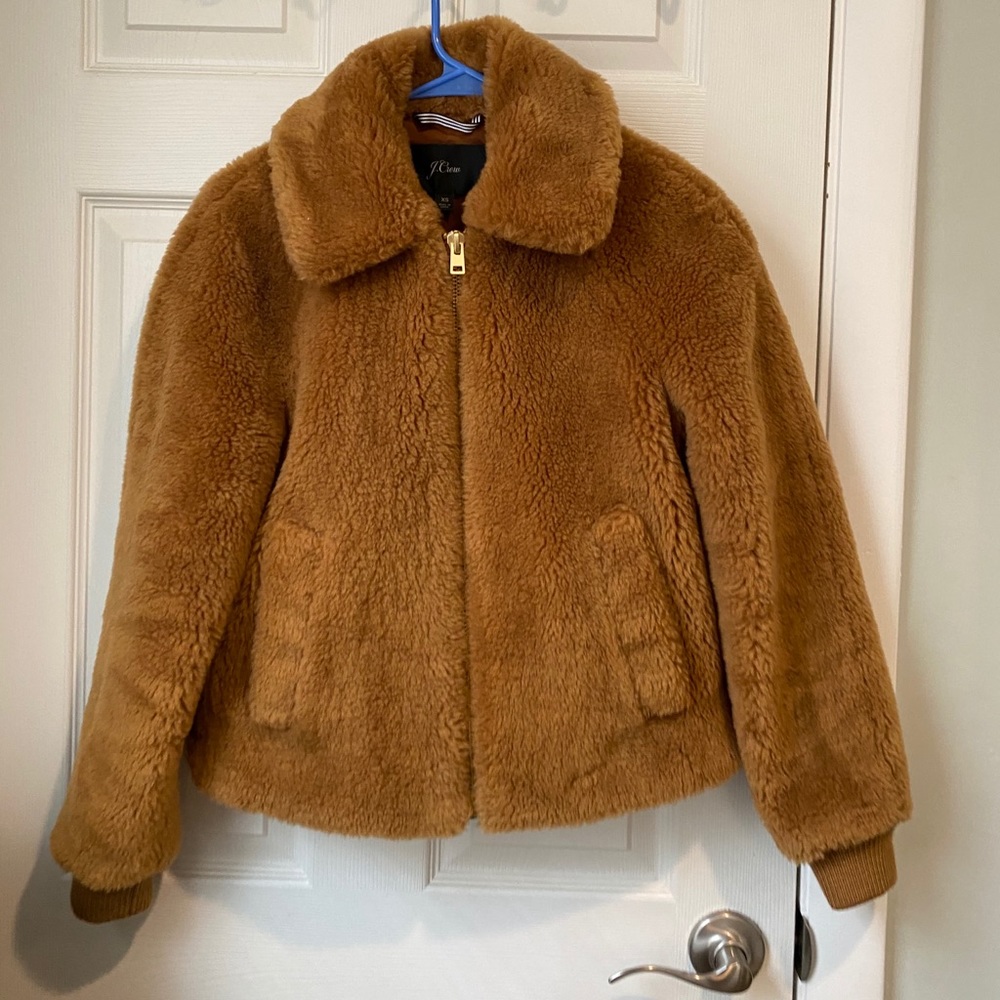 Jcrew teddy bomber jacket!!